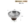 Tazón de helado de acero inoxidable 304 estilo coreano con base de madera, copa de helado creativa, vaso alto para pudín, copa de postre, tazón para gelatina de leche