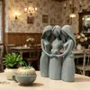 Bestseller transfronteiriço: Escultura em PLA impressa em 3D representando uma família calorosa e amorosa