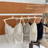 Camisola de Encaje Pesado Estilo Francés para Clavícula, Suave y de Soporte, Adecuada como Capa Interior, Estilo de Deseo Puro, Ceñida a la Cintura, Adelgazante, Hermoso Diseño de Espalda 1105