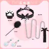 Conjunto de encaje para gato SM con diadema de orejas de entrenamiento con cascabel, cola de zorro para cosplay, peluche lindo, disponible para venta al por mayor