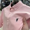 Camisa de Manga Corta Bordada Paul 100% Algodón Transfronteriza Casual Oxford para Hombre Camisa de Color Sólido para Hombre Verano