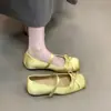 Zapatos Mary Jane Estilo Coreano con Lazo Primer Encuentro para Mujer, Zapatos de Correa Única Suela Suave Estilo Ballet que Aumentan la Altura, Nuevo Modelo 2026
