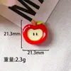 Accesorios de Resina de Manzana Roja Pequeña Transparente DIY Adornos para el Cabello Horquillas Accesorios Decoración para Funda de Teléfono Móvil Lote a Juego para Zapatos con Agujeros
