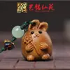 Pingente de Corrente para Celular Sapo de Madeira Arco-Íris Yiming Xianyuan Sandália Criativa de Sândalo Animal Desenho Animado Sapo Ornamento