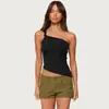Fornecimento Transfronteiriço Europeu e Americano Y2K Sexy Tomara-que-caia Tubinho Moda de Rua Slim Fit Ombro Único Roupa Íntima Top para Mulheres