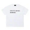 ERD Melancolia Rica Segunda Geração Estilo Americano High Street Estampa de Figura Verão Retrô Camiseta Casual Solta de Manga Curta Masculina e Feminina