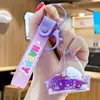 Llavero de pez dorado pequeño flotante para hombres y mujeres, exquisito, lindo, colgante de llavero de coche de botella flotante, colgante de bolso, pequeño regalo