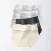 Ropa interior de algodón puro para mujer estilo Fair Isle de cintura alta 10A Antibacteriana 100% Algodón Entrepierna Extendida Bragas de cintura media para mujer
