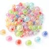 Cuentas de palomitas de maíz acrílicas de color claro, con agujero recto, grava, hielo y grietas, para hacer tú mismo, joyería, tocados con cuentas, pulseras