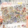 Yilan 170.0 Pegatinas de Paisaje Vista de Calle de Ciudad Moderna Escena Miniatura Tridimensional 3D Pegatinas de Diario para Alivio del Estrés DIY