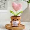 Flor Artificial Acabada Tricotada em Lã Transfronteiriça Amor em Vaso Decoração de Mesa de Estudo Presente de Dia dos Namorados de Natal