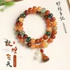 Nuevo Estilo Chino Pulsera de Doble Círculo Bodhi de Dunhuang Exquisita de Estilo Nacional Cuentas de Manzana Pulsera Giratoria de Descompresión para Jugar Mujeres Al por Mayor