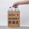Bolsa de Regalo Bolsa de Papel Kraft Personalizada Moderna Dibujos Animados Bolsa Tote de Compras Tienda de Snacks Joyería Bolsa de Papel Personalizada
