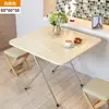 Mesa Plegable para Puestos, Mesa de Comedor, Mesa de Comedor Portátil para Dormitorios, Mesa Pequeña para 4 Personas, Adecuada para Espacios Pequeños