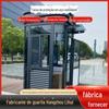 Cabine de Segurança de Vidro Temperado Cabine de Pedágio Externa Cabine de Segurança para Guarda de Segurança Estrutura de Aço para Serviço Cobertura Solar Cabine Móvel Externa para Guarda Durável