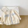Ins2026 Nova Roupa de Outono para Bebês e Meninas Pequenas, Macacão Tricotado em Fio de Algodão Jacquard Coração + Conjunto de Duas Peças com Jaqueta