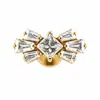 Brincos de liga de titânio F136 para mulheres, cravejados com formatos populares europeus e americanos de diamante, piercings labiais de titânio G23, disponíveis para atacado