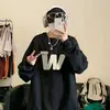 Moletom Estampado Estilo Americano Vintage High Street Lazy Chic Masculino Chapéu Zhongshan Sem Chapéu Oversize Marca de Moda Moda Nacional Outono