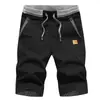 Shorts de Algodão e Linho de Verão, Cintura Elástica, Calças Casuais, Calças Mid de Perna Reta Finas, Shorts de Comércio Exterior Transfronteiriço, Calças de Praia Masculinas