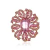 Moda Europeia e Americana Coringa Cristal Corsage Liga Banho de Metal Fivela de Toalha de Seda Broche Feminino Acessórios para Roupas Broche Atacado