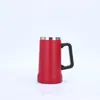 Taza de Agua al Vacío de Acero Inoxidable 304 Transfronteriza con Asa Gran Capacidad Termo Taza de Oficina 24oz Taza de Cerveza Venta al por Mayor