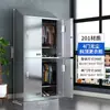 Armario de personal de acero inoxidable, armario de almacenamiento con tapa inclinada para taller libre de polvo, zapatero multi-puerta y armario para vestidor, personalizable