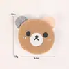 Punto directo caricatura lindo tela estampado en caliente cabeza de oso zapatos y sombreros para niños tela diy zapatos y sombreros decoración de ropa accesorios