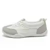 K1528 Zapatos de Mujer Sensación Suave Zapatos Deportivos para Mujer Otoño 2026 Nuevos Mocasines Planos para Embarazadas de Corte Bajo Zapatos Blancos