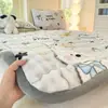 2026 Nueva Clase A Leche Polar Estampado Burbujas Colchón Sábana Acolchada Cubre Cama Juego de Tres Piezas