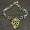 Joyería Vintage Transfronteriza Hd Industria Pesada Estilo Europeo y Americano Colección de Collares Exagerado Retro Personalidad Collar Tachonado de Diamantes