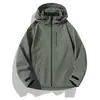 Chaqueta Softshell Suave de Una Sola Capa para Otoño 2026 con Costuras Selladas Cortavientos Resistente al Viento Impermeable Ropa Exterior para Trabajo al Aire Libre y Deportes de Una Sola Capa