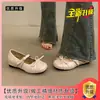 Zapatos Mary Jane de tacón bajo que aumentan la altura para mujer, nuevos zapatos de ballet plateados estilo francés primavera-verano 2026 para combinar con faldas