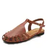 Sandalias Romanas Retro Francesas Huecas Transpirables de Tacón Grueso Cerradas para Mujer Nuevo Diseño de Verano Sentido Nicho Zapatos Romanos J1012-12