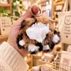 Peluche de imitación de visón, muñeco lindo de pata de gato, bolso con corazón de niña, colgante, bolsa de pata de felpa, colgante para llavero de coche