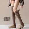 Calcetines largos de tubo para mujer, Calcetines JK de otoño e invierno, Calcetines largos de tubo estilo japonés, Calcetines altos hasta el muslo color blanco lechoso, Calcetines altos hasta el muslo antideslizantes
