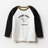 Camisetas Interiores de Algodón Puro para Niños, Camisetas de Manga Larga Bloque de Color para Niños y Niñas, Tops de Cuello Redondo para Niños de Edad Media, Ropa para Niños de Primavera y Otoño
