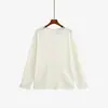 Suéter de Punto de Malla Simple con Cuello Redondo Estilo Invierno 2026 Talla Grande para Chicas Gorditas Versátil Adelgazante Capa Base Top Mujer 25111