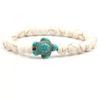 Pulseira Cristal Rosa Natural Malaquita Verde Pulseira Moda Feminina Masculina e Feminina Tartaruga Elástica Pulseira de Casal Pulseira