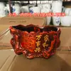 Maceta de cerámica, estilo europeo vintage de arcilla roja, para mesa de balcón, plantas suculentas, árbol de la fortuna, bonsái, decoración floral interior creativa