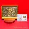 Novo Ornamento Dourado do Deus da Fortuna Trazedor de Riqueza Estilo Chinês, Decoração de Mesa Exquisita com Pintura em Cobre de Cabacinha, Presentes Corporativos para Atacado