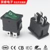 Interruptor de Barco Iluminado Verde Kcd1-104 4 Pinos Balancim de 2 Velocidades com Alimentação Iluminada Verde Claro Pa66