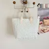 Bolsa de Mano de Fresas con Lunares para Mujer, Linda para Viajes, Gran Capacidad, Versátil, Bolso de Mano de Moda
