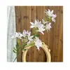Orquídea de 7 Ramas de Rama Larga Flor Artificial Decoración de Piso de Salón de Bodas Flor Artificial Flor Artificial para Rascacielos Accesorios para Fotografía Flor Artificial