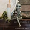 Halloween em estoque Estátua Alienígena de RESINA Resina OVNI Gnomo de Jardim Estátua Decoração