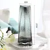 Nordic ins Luz Luxo Transparente Martelo Vaso de Vidro Triângulo Cinza Esfumaçado Sala de Estar Escritório Desktop Arranjo de Flores Ornamentos