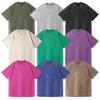 Camiseta Vintage Lavada Copo de Nieve 210g Seleccionada, Estilo Europeo y Americano, Algodón Puro, Corte Holgado, Cuello Redondo, Camiseta Pesada para Hombre