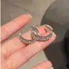Pendientes de Semi-Círculo en Forma de C con Diamantes Completos Brillantes de Lujo Ligero para Mujer, Diseño de Moda Exquisito, Pendientes de Alta Gama, Pendientes, Accesorios de Joyería