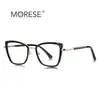 Gafas de moda anti luz azul 3148 doradas TR huecas espejo plano moda marco decorativo esencial para mujeres de cara grande europeas y americanas