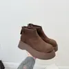 Botas de moda con plataforma 2026 de invierno modernas nuevas botines Chelsea retro para mujeres menudas con forro de felpa