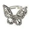 Libro Rojo Pequeño de Dongju Mismo anillo de Mariposa de Diamante de plata Femenino Nicho Diseño Original Super Brillante Viento Frío Suave Abierto
